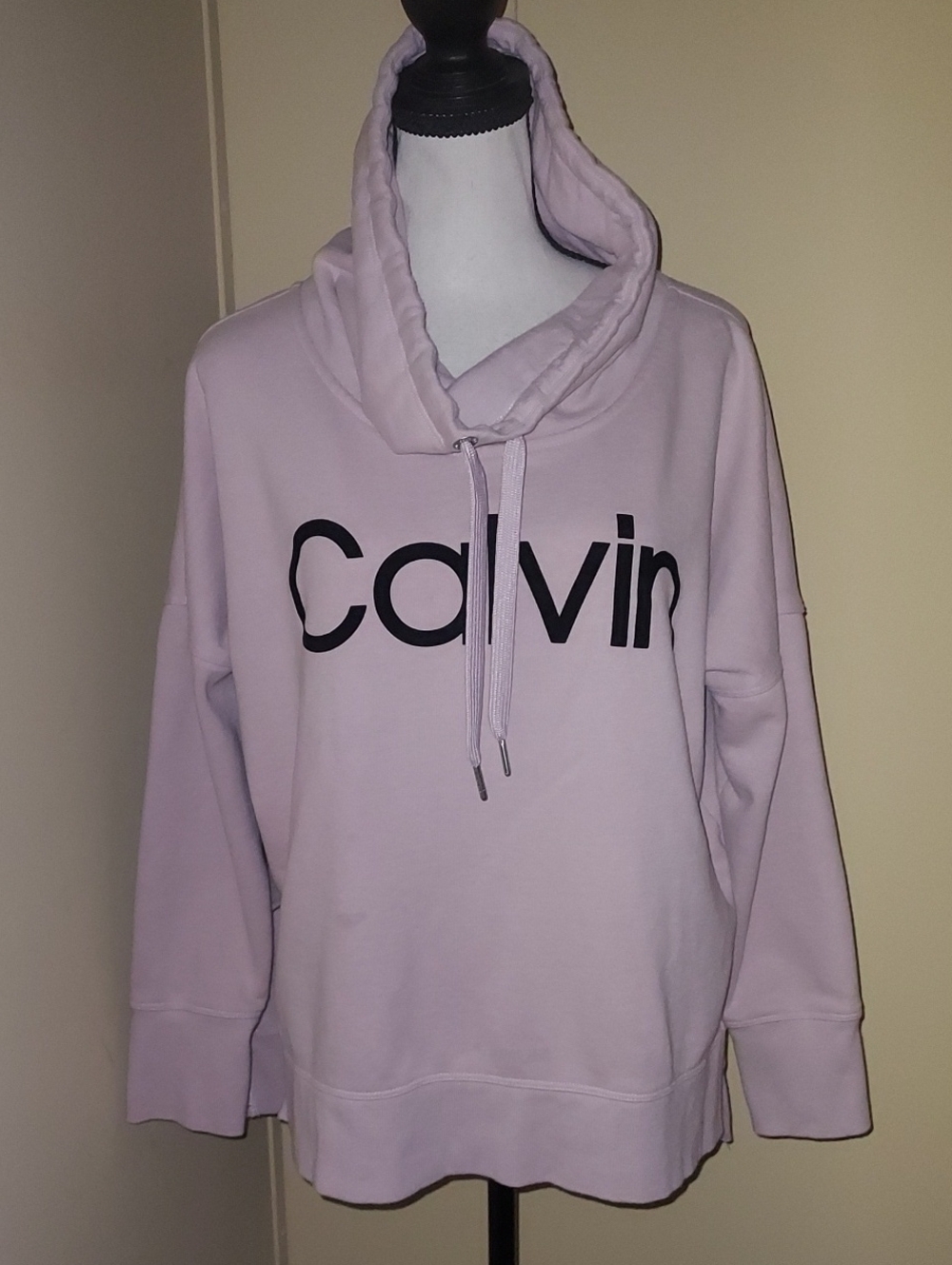 Calvin Klein Light Lavender/Pink Cowl-Neck Pullover